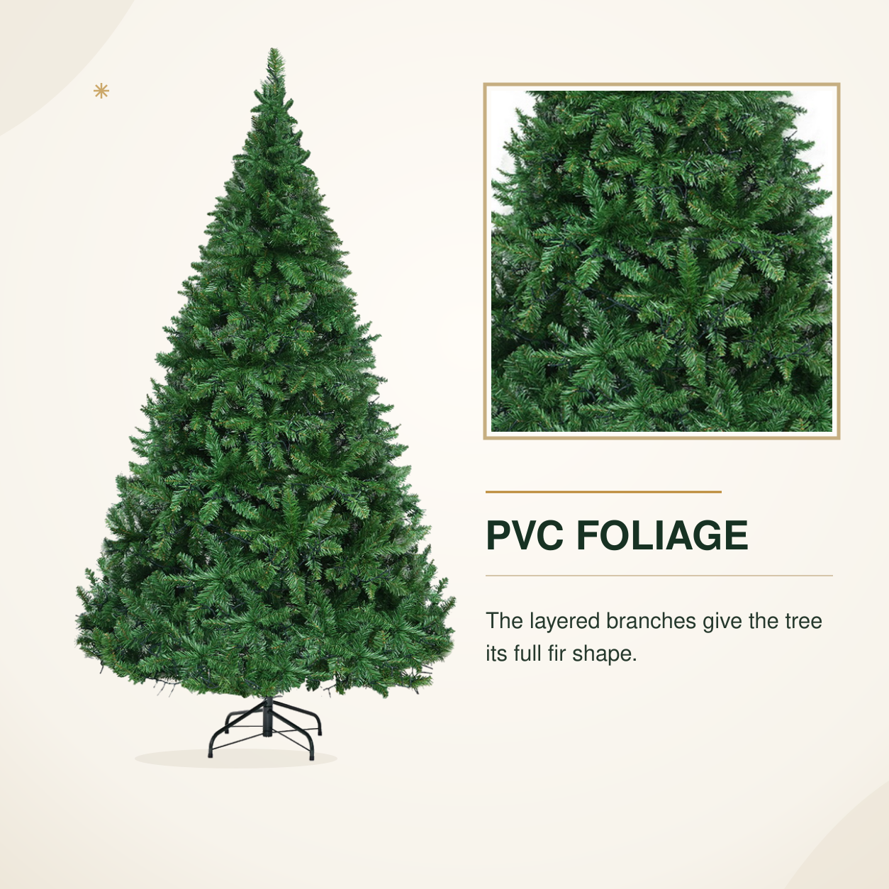 8FT Pre-Lit Fir Christmas Tree with 1488 Warm White LEDs