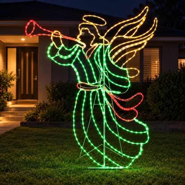 144CM Christmas Angel Motif with 504 Multicolour LEDs
