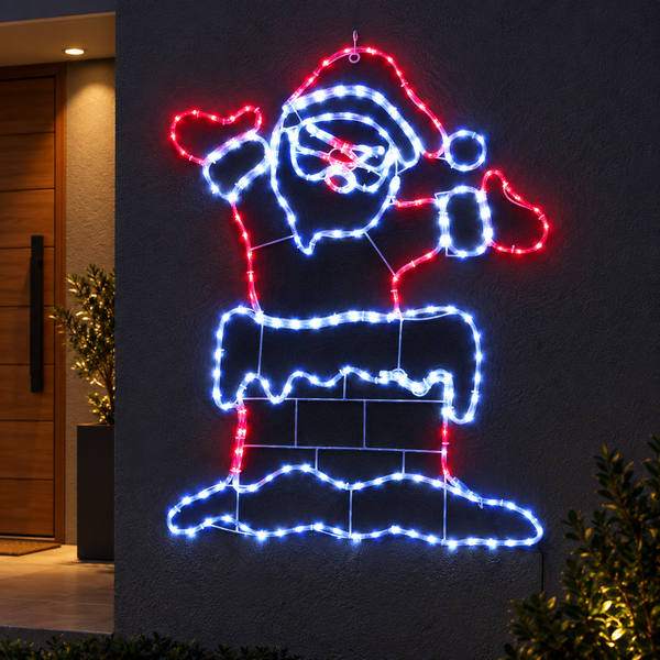 101CM Santa Motif with 248 Multicolour LEDs