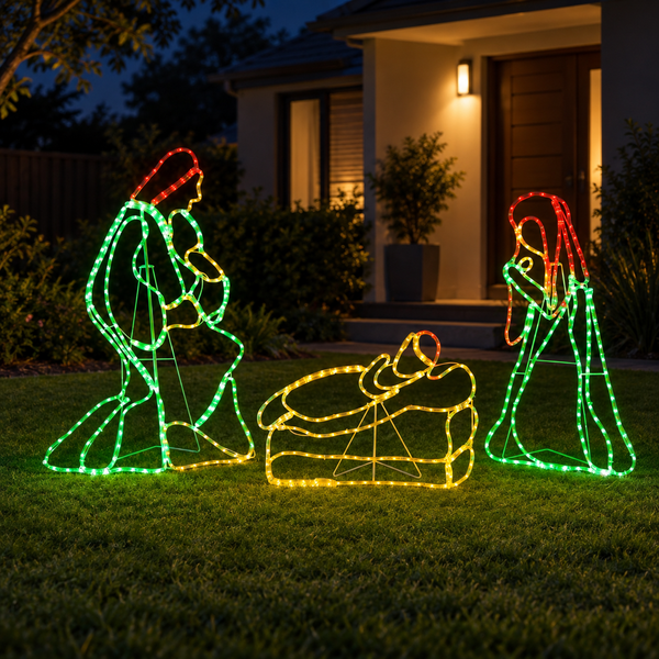 112CM Nativity Scene Motif with 552 Multicolour LEDs