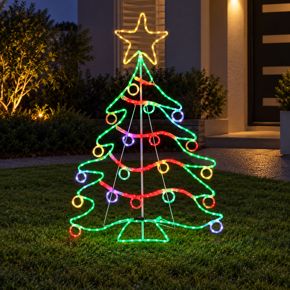 118CM Christmas Tree Motif with 288 Multicolour LEDs