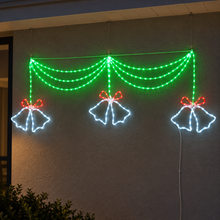 180CM Triple Christmas Bell Motif with 288 Multicolour LEDs