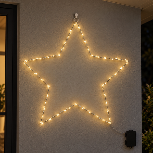 50CM Christmas Star Light Motif with 70 Warm White LEDs