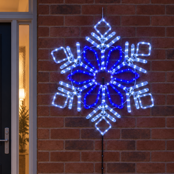 82CM Snowflake Motif with 304 Multicolour LEDs