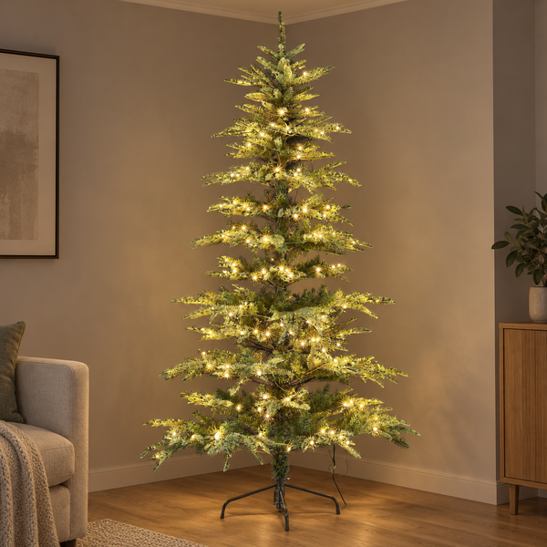 7FT Pre-Lit Sparse Christmas Tree with 400 Warm White LEDs