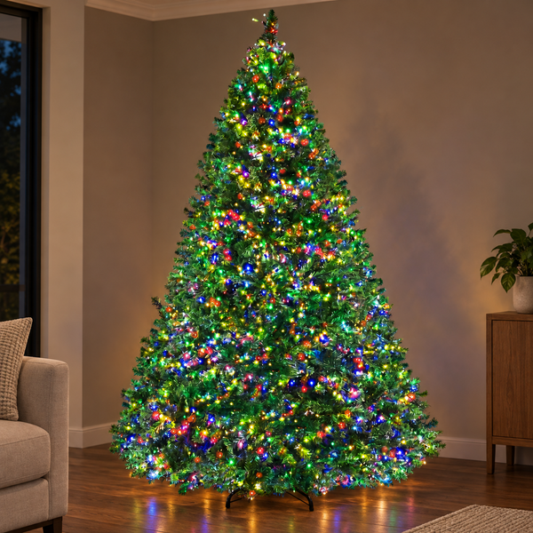 7FT Pre-Lit Christmas Tree with 2800 Multi-Colour LEDs