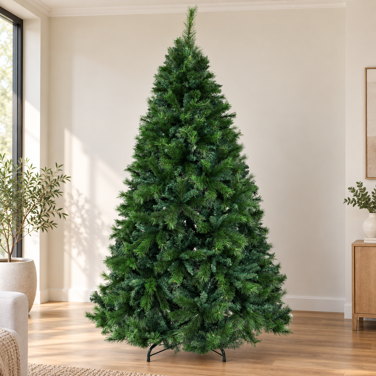 8FT Premium Green Pine Christmas Tree with 2100 Tips