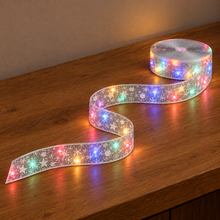 20M Silver Ribbon Fairy Christmas Lights – 200 Multicolour LEDs
