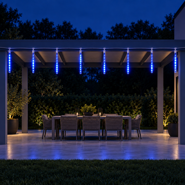 7M Blue LED Meteor Shower Icicle Christmas Lights – 288 LEDs
