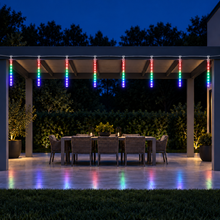 7M Meteor Shower Christmas Tube Lights with 288 Colour LEDs