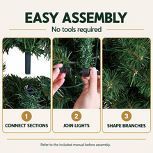7FT Half Christmas Tree with 250 LED Lights