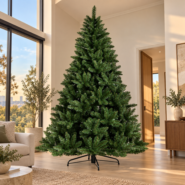 9FT Green Fir Artificial Christmas Tree with 1590 Tips