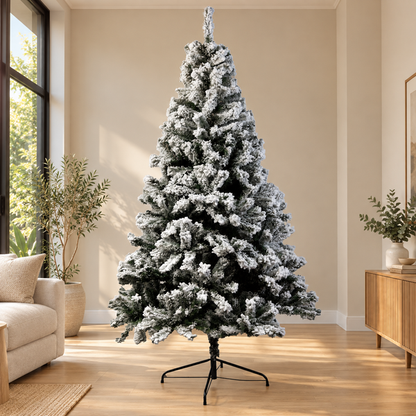 8FT Snow-Tipped Christmas Tree with 1500 Tips