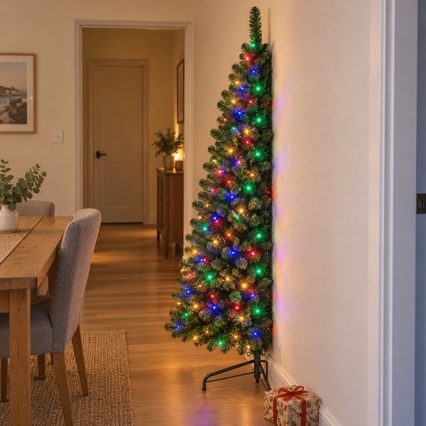 6FT Half Christmas Tree with 200 Multi-Colour LEDs