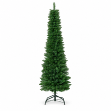 6FT Slim Pre-Lit Christmas Tree with 200 Warm White LEDs