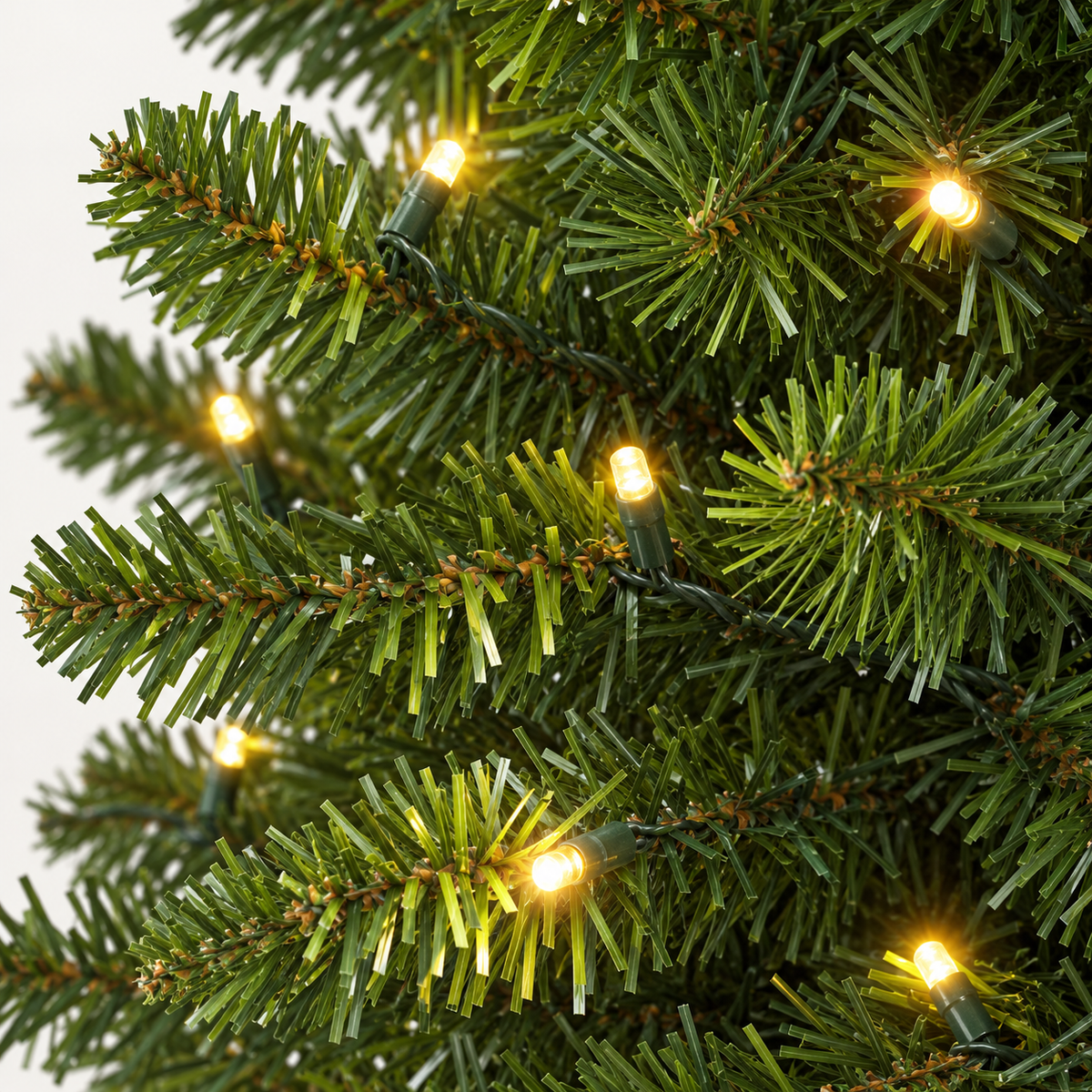 6FT Slim Pre-Lit Christmas Tree with 200 Warm White LEDs