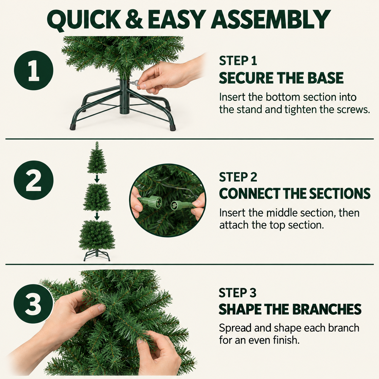 6FT Slim Pre-Lit Christmas Tree with 200 Warm White LEDs