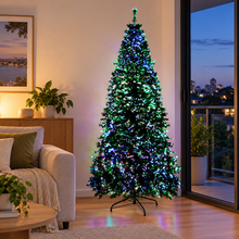 6FT Fibre Optic Christmas Tree with 300 Multi-Colour Lights