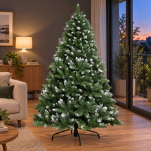 6FT (180CM) Snow Frosted Artificial Christmas Tree - Green Fir, 650 Tips