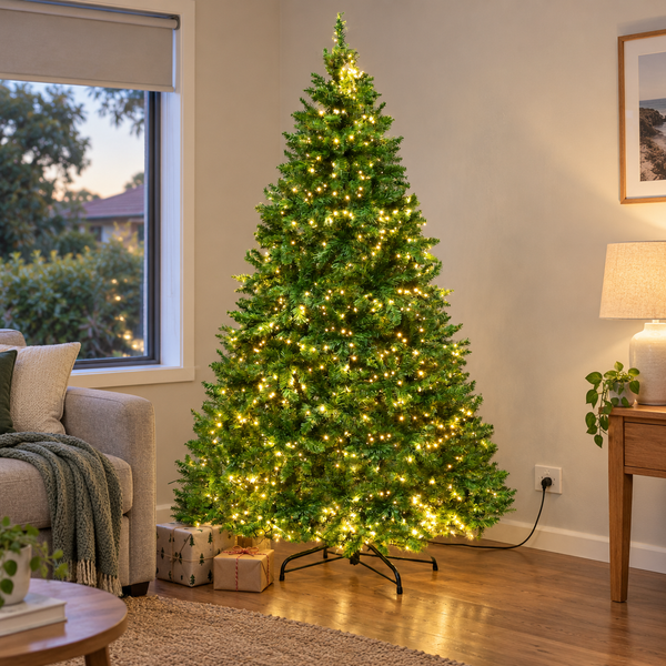 7FT Pre-Lit Fir Christmas Tree with 1134 Warm White LEDs