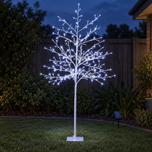 5FT Solar White LED Twig Christmas Tree – 304 LEDs