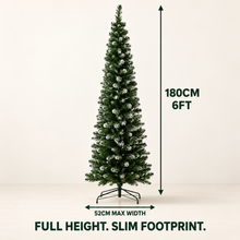 6FT Slim Snow-Tipped Christmas Tree with 300 Tips