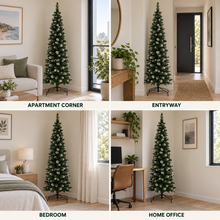 6FT Slim Snow-Tipped Christmas Tree with 300 Tips
