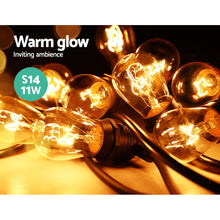 38M Outdoor Festoon String Lights with Replacement Bulbs