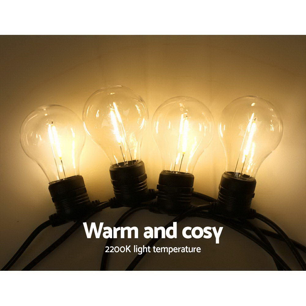 77M LED Festoon String Lights with 80 Warm White Bulbs
