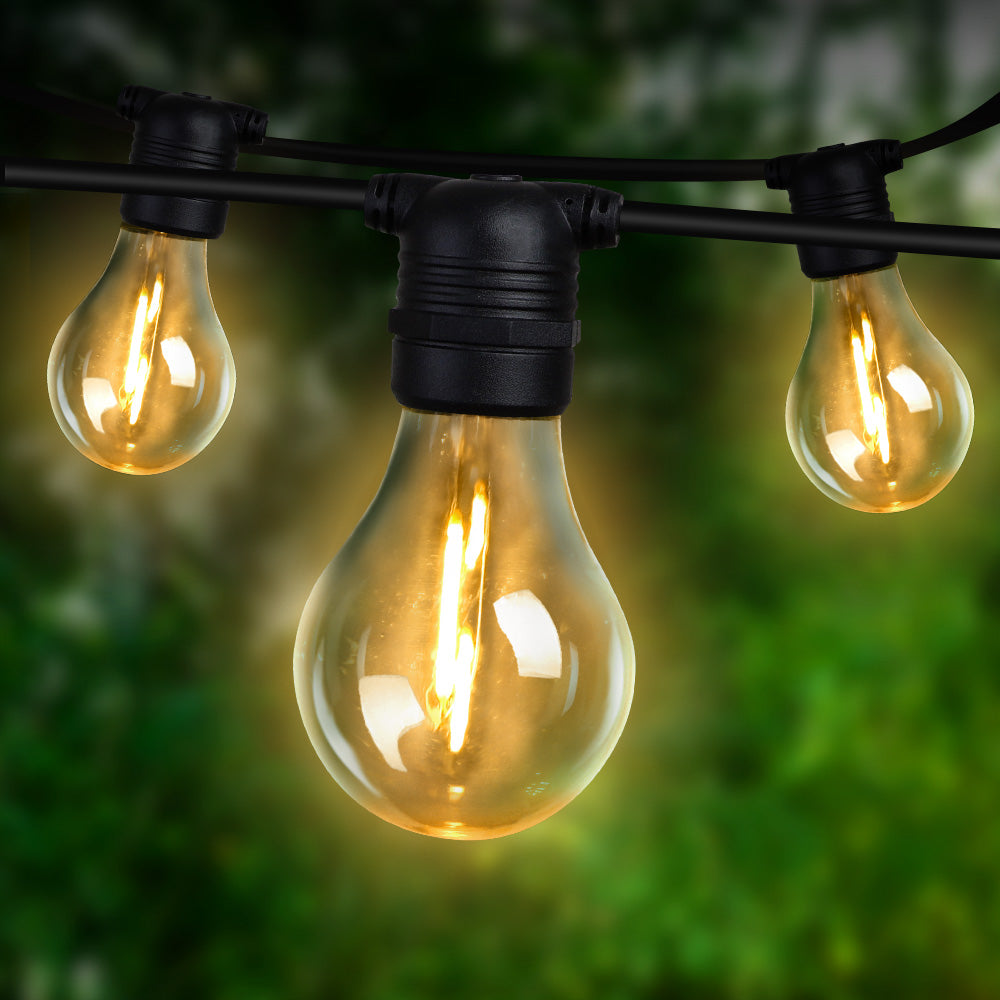 77M LED Festoon String Lights with 80 Warm White Bulbs