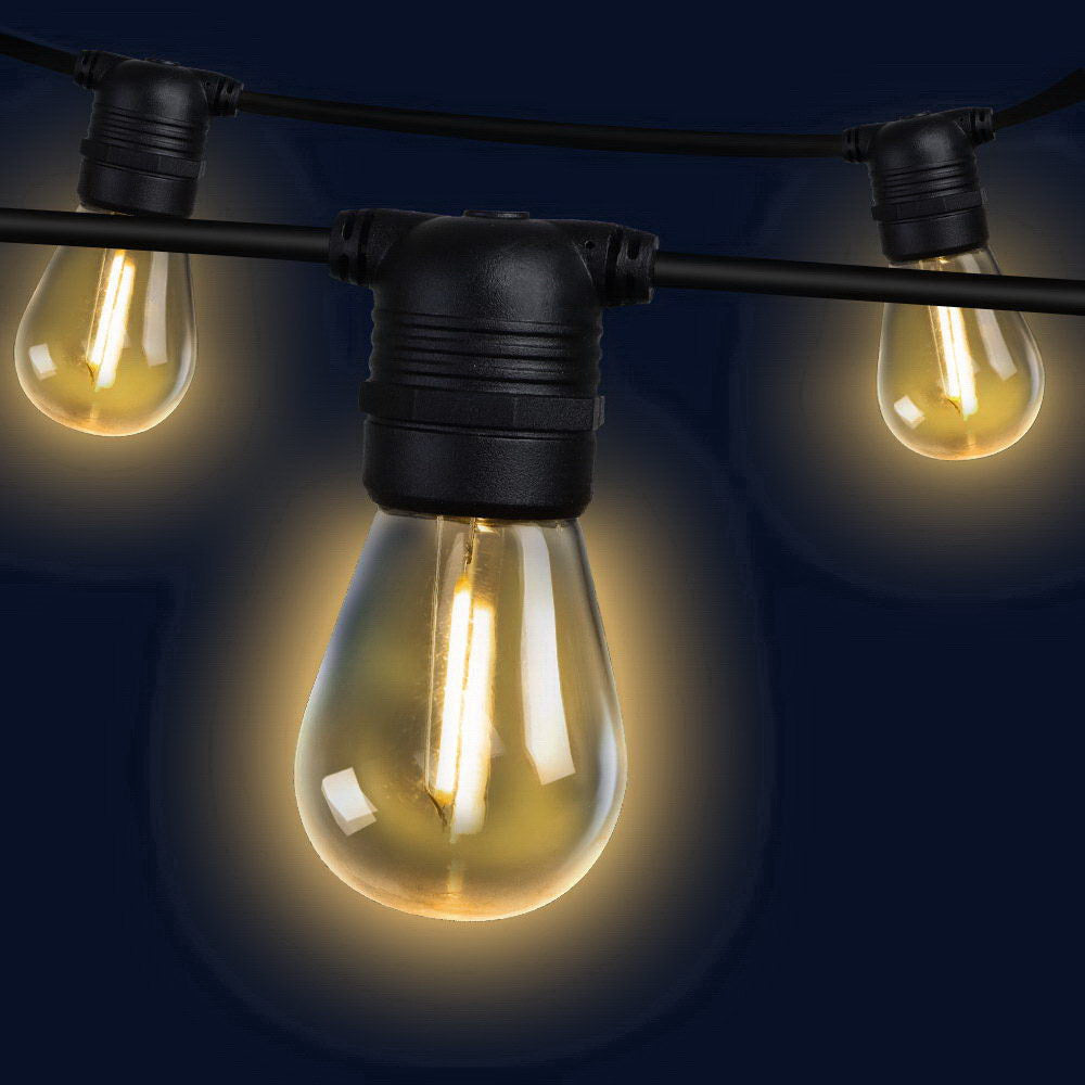 86M LED Festoon String Lights with 90 Warm White Bulbs
