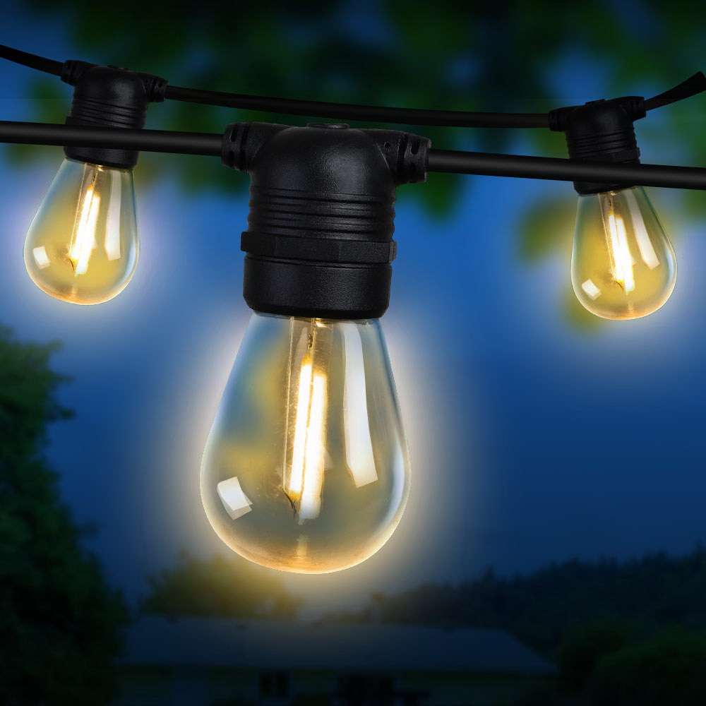 86M LED Festoon String Lights with 90 Warm White Bulbs