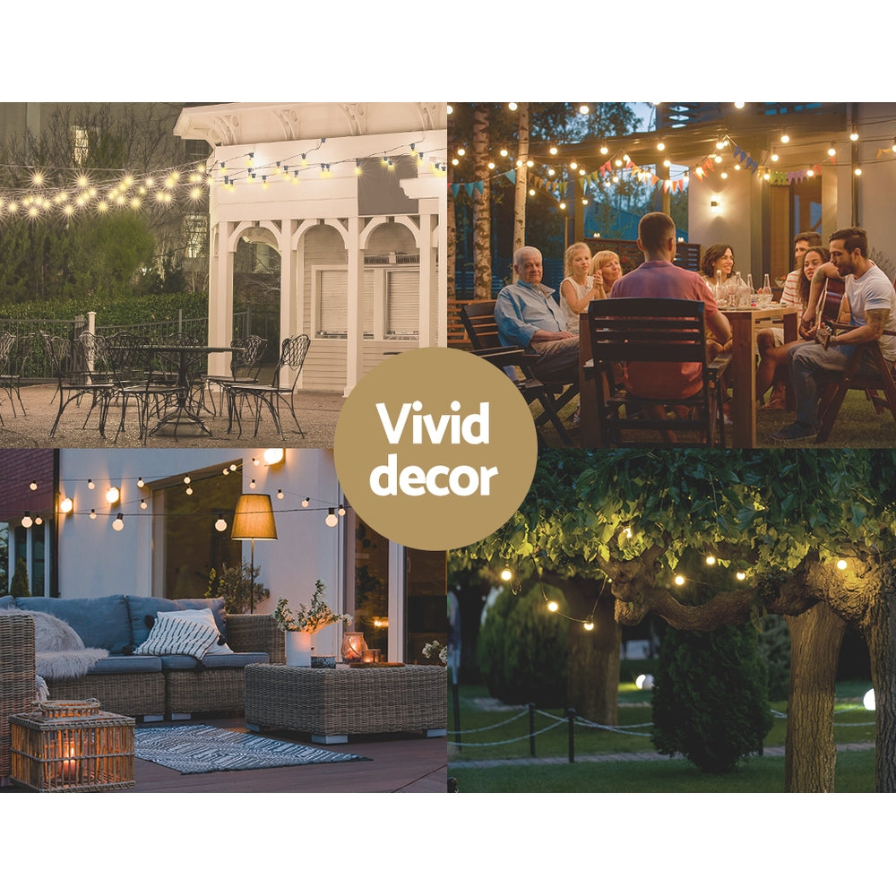 73M Festoon String Lights with 80 Warm White Bulbs