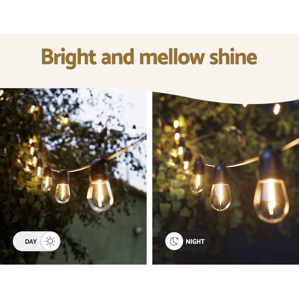 82M Festoon String Lights with 90 Warm White Bulbs
