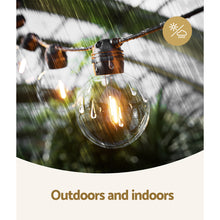 17M Solar Festoon String Lights with 15 Warm White Bulbs
