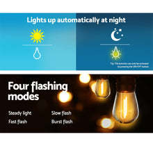 17M Solar Festoon String Lights – 15 Bulbs, Warm White