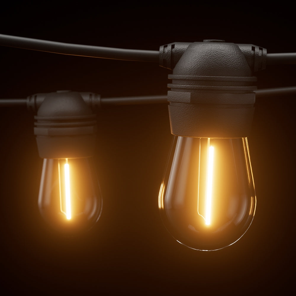 41M Solar Festoon String Lights with 40 Warm White Bulbs
