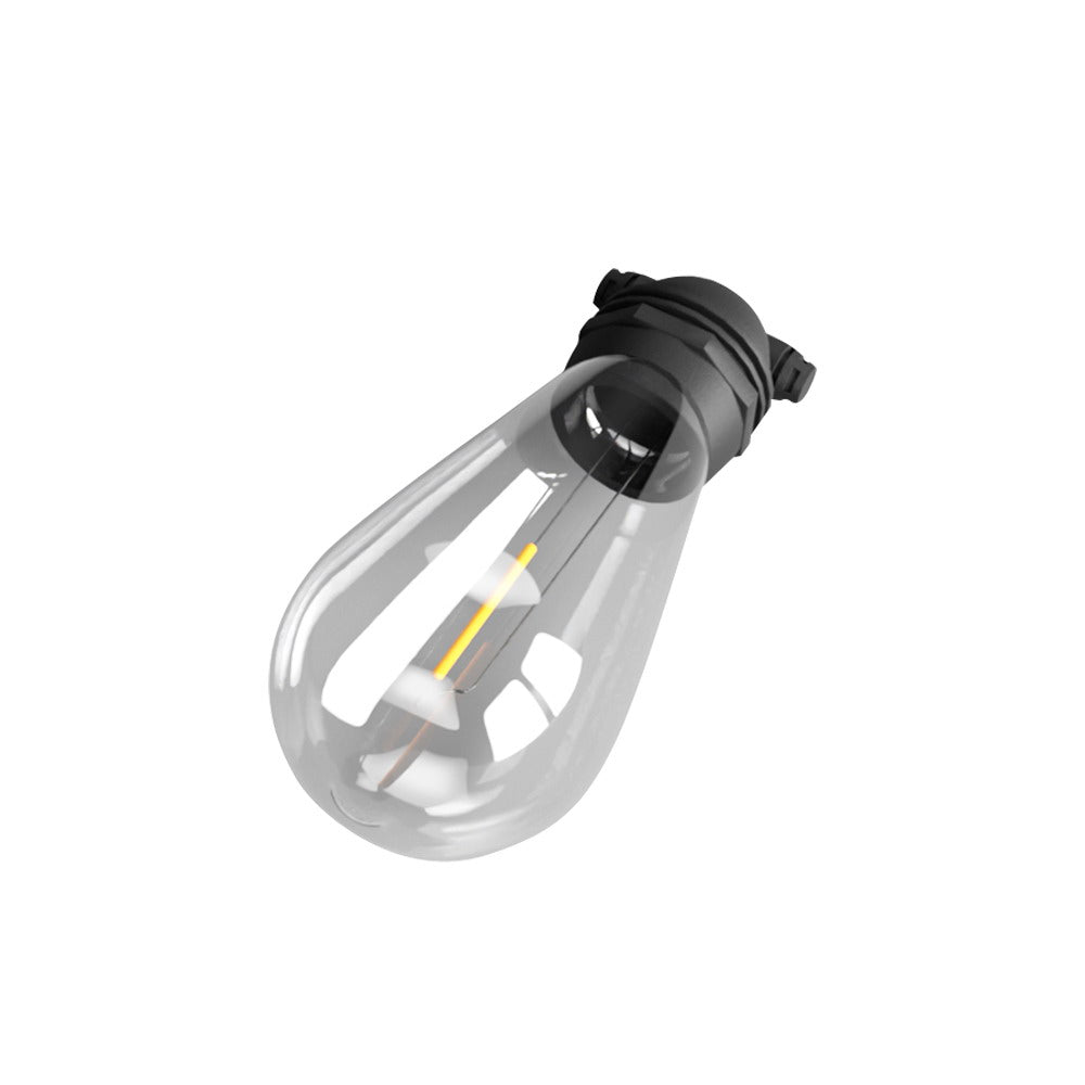41M Solar Festoon String Lights – 40 Bulbs, Warm White LED