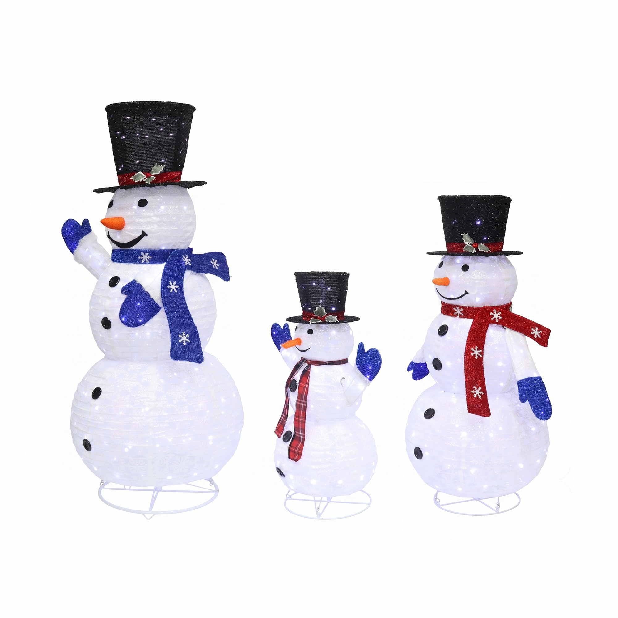 Snowman Family Christmas Light Decoration Set with 330 LEDs
