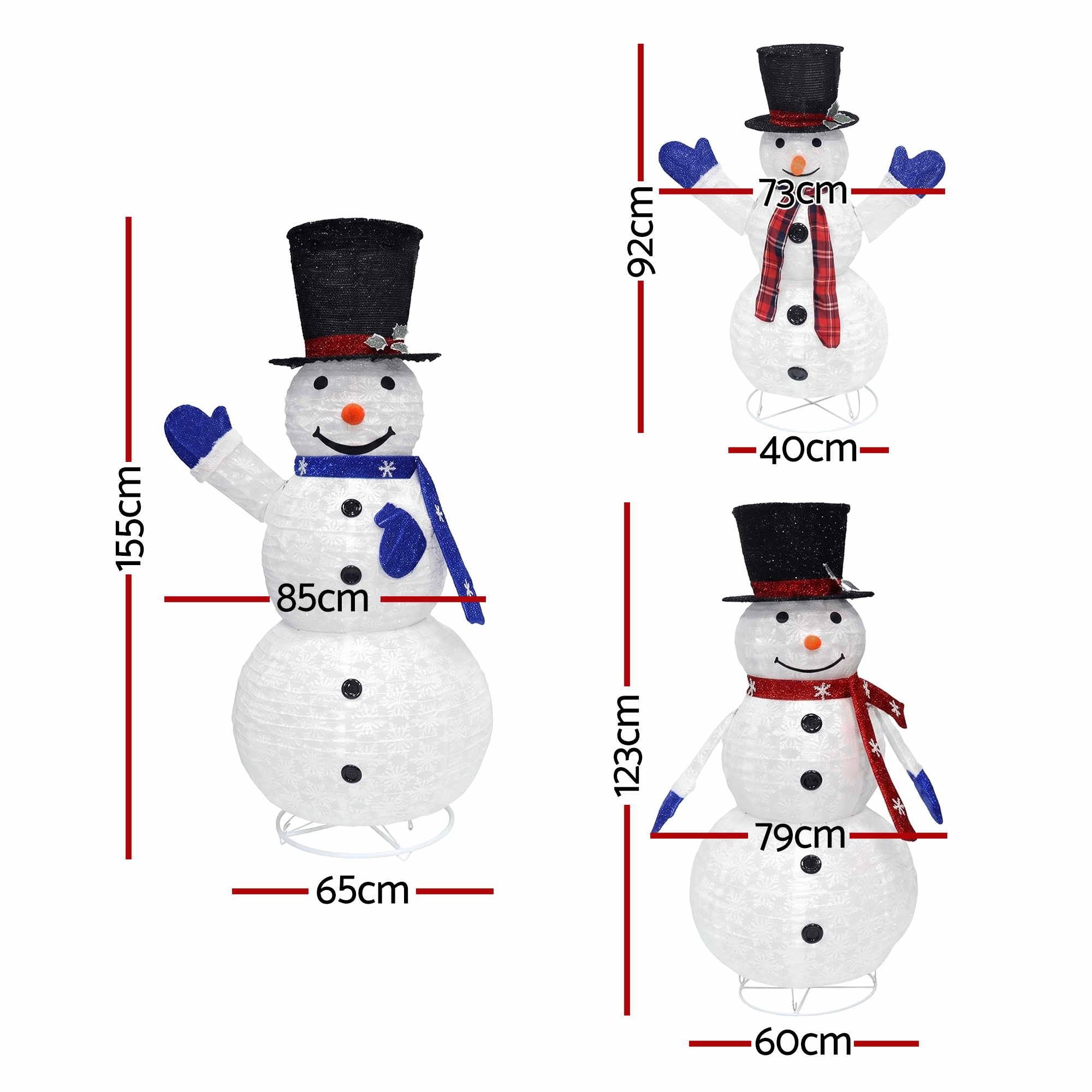 Snowman Family Christmas Light Decoration Set with 330 LEDs