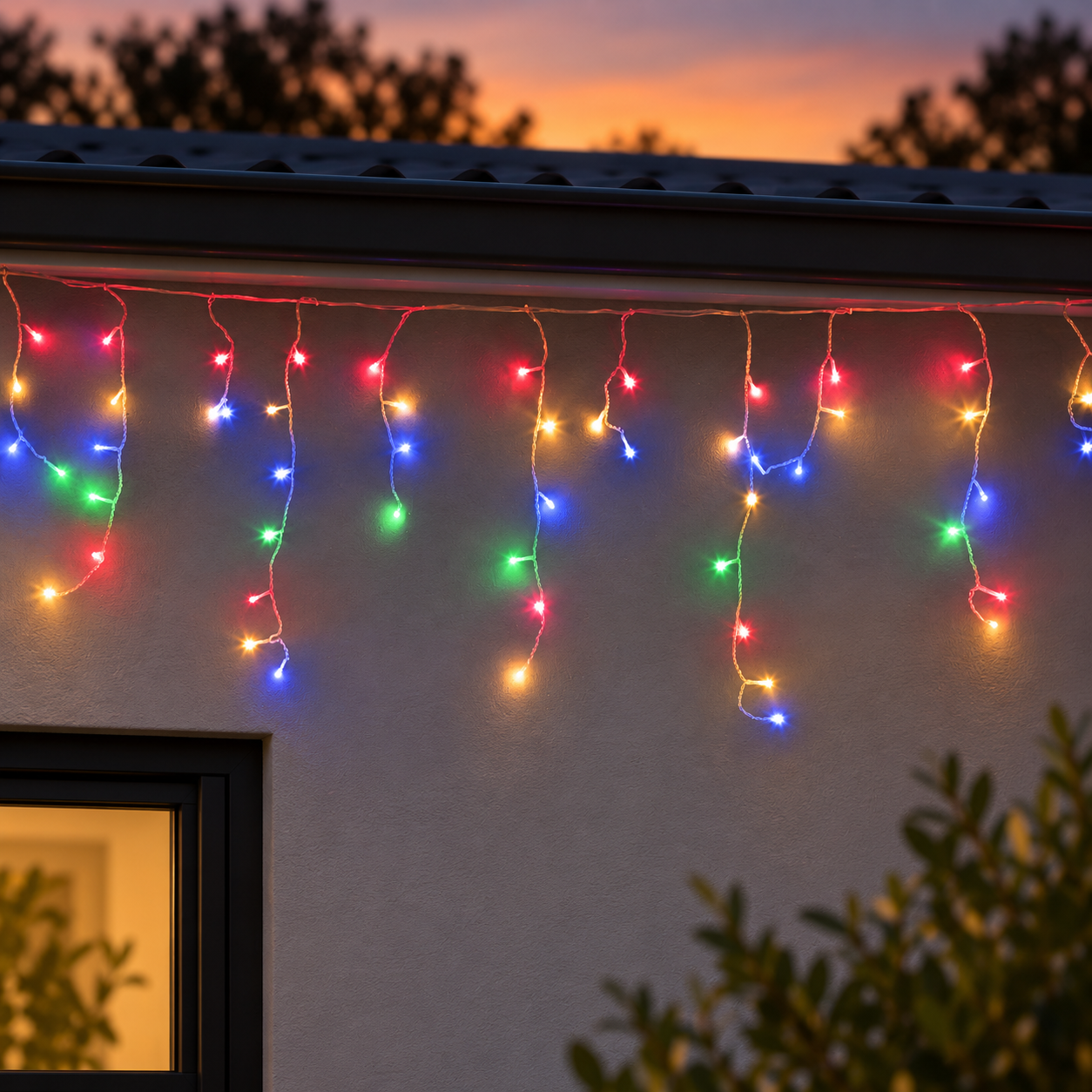 20M Icicle Lights with 800 Multicolour LEDs