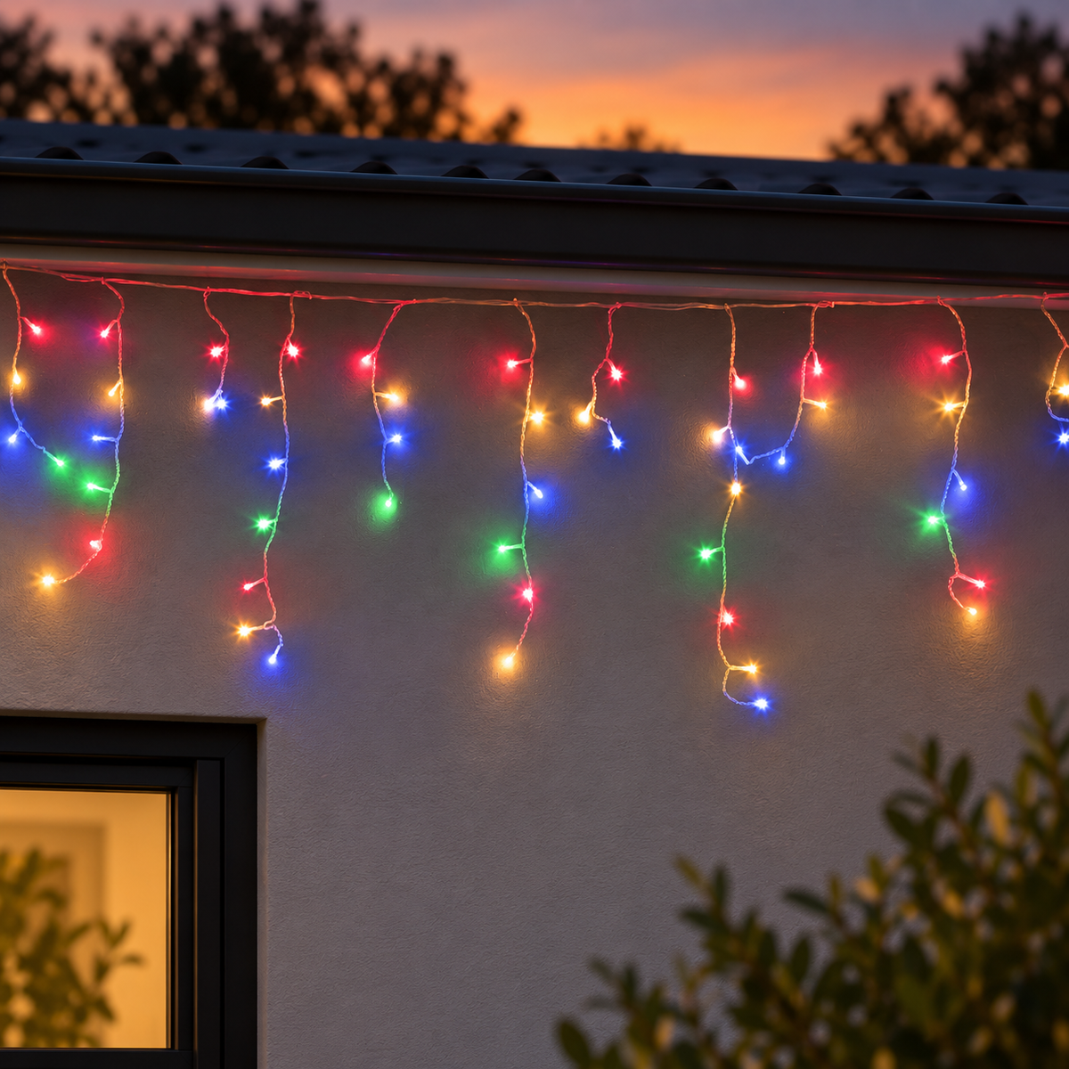 20M Icicle Lights with 800 Multicolour LEDs