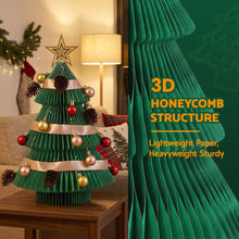 47CM Foldable Paper Christmas Tree with Star Topper & Ornament Set