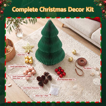 47CM Foldable Paper Christmas Tree with Star Topper & Ornament Set
