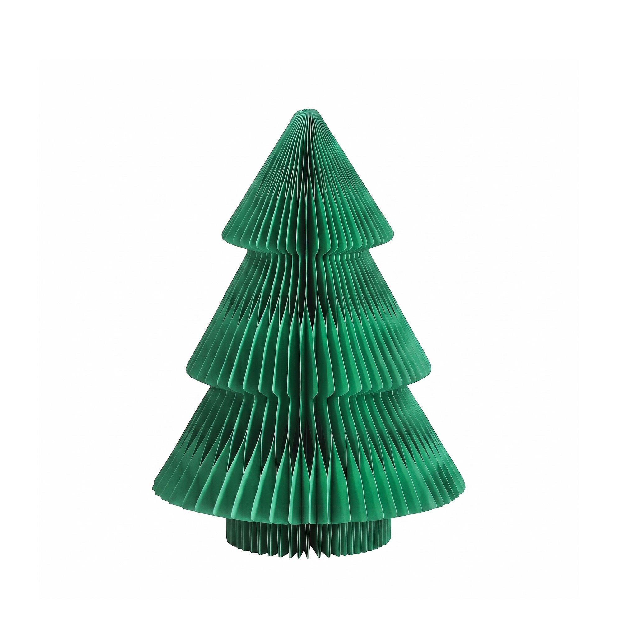 61CM Green Foldable Paper Christmas Tree with Star Topper & Ornament Set
