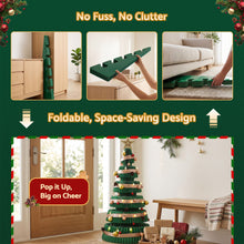 111CM Foldable Paper Christmas Tree with LED Lights, Star Topper & Ornament Kit