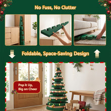 Green & Red Honeycomb Paper Christmas Tree Set – 2 Pieces with LED Lights