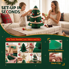 Green & Red Honeycomb Paper Desktop Christmas Tree Set – 2 Pieces