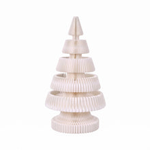 114CM White Foldable Paper Christmas Tree with LED Lights, Star Topper & Ornament Kit