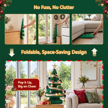 62CM Foldable Paper Christmas Tree with LED Lights, Star Topper & Ornament Kit